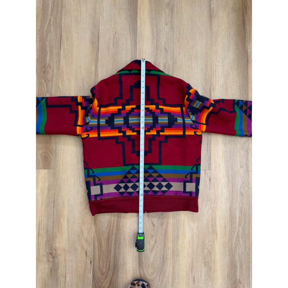Vtg Pendleton Country Sophisticates Wool Southwestern Geometric Aztec Jacket - Picture 8 of 8